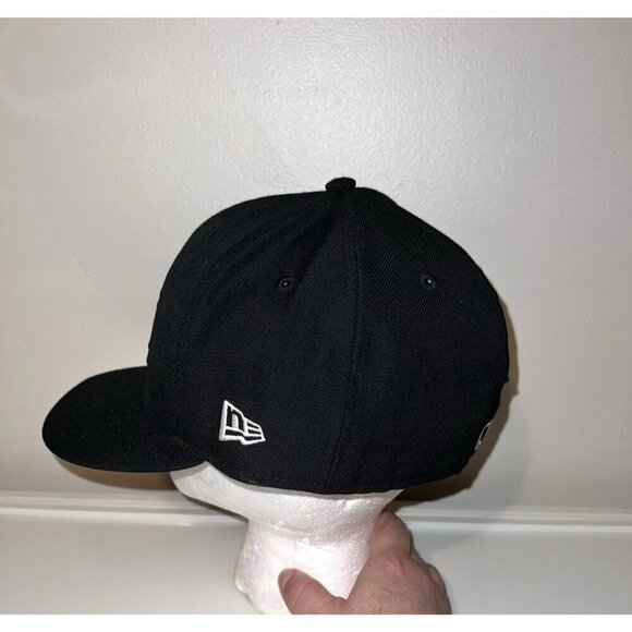 New Era MLB NY Yankees 59Fifty Black Rose Embroidered Fitted Hat Sz 7 3/8 - Picture 5 of 10